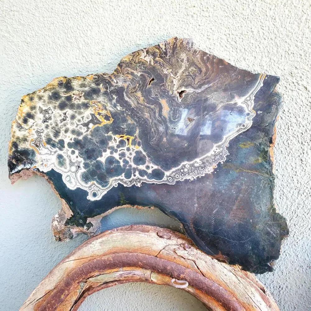 7lbs+ Old Stock Seventh Vein Kambaby Ocean Jasper RARE Orbicular Freeform Displ